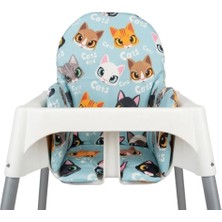 YoldaBebekVar Maviş Kediler - Mama Sandalyesi Minderi