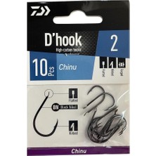 Daiwa D'hook Chinu No:2 Black Nikel Olta Iğnesi 10 Adet