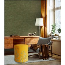 Adawall Sarı Çiçek Tasarımlı Puf