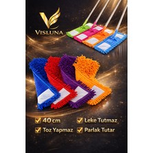 Visluna 1 Adet Mikrofiber Makarna Mop Yedek Bezi – 40 cm Güçlü Temizlik, Leke Tutmaz ve Toz Bırakmaz!