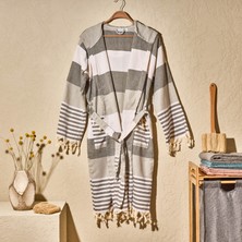 Evidea Soft Silva Bornoz - Gri - S/m Beden