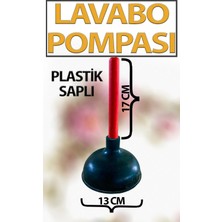 Trend Hause Plastik Saplı Kauçuk Lavabo Tıkanıklığı Açma Pompası Küçük Boy 13 cm Çap 17 cm Sap Uzunluğu