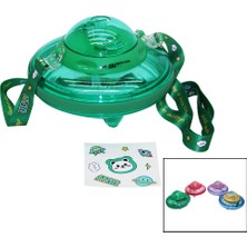 MidasTech Ufo Modeli Renkli Mika Kristal Suluk Matara Pipetli - Taşıma Askılı 550ML ( Herhangi Bir Re