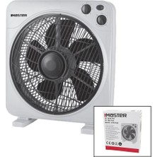 MidasTech 12 Inç  Kutu Fan  Vantilatör  3 Kademe Hız   5 Plastik Kanat  40W   60DK.ZAMAN Ayarlı  MTR-F620