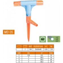 2 Yönlü &amp; T Normal Sprink Fıskiye Midastech