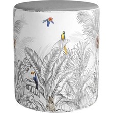 Adawall Renkli Kuş Detaylı Puf