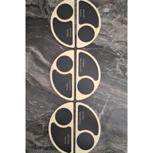 Erdizden 6 Parça Ahşap Lazer Kesim Bardak ve Fincan Altlığı