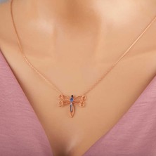 Kenpazar 925 Ayar Gümüş Rose Yusufçuk Kadın Gümüş Kolye