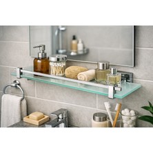 Onno Kare Etajer Muhafazalı Krom