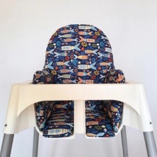 YoldaBebekVar Maviş Kediler - Mama Sandalyesi Minderi