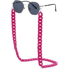 OptiPoint Fuşya Yüksek Kalite Akrilik Gözlük Zinciri Maske Askısı