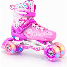 Sportaj Speedx Flower Profesyonel Çocuk Pateni Işıklı Silikon Tekerler Taşıma Çantalı