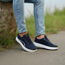Free Marka Freemarka 2910 Lacivert-Beyaz Fuspetli Keten Spor Ayakkabı