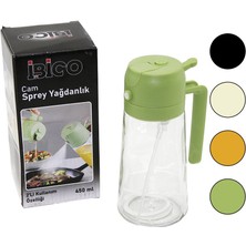 MidasTech 2in1=spreyli - Akıtmalı Cam Yağdanlık 450ML Kilitli Kapaklı - Sürahi Modeli (4887) Midastec