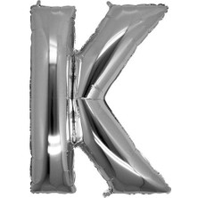 K Harf Folyo Balon Gümüş Renk 40 Inç Midastech