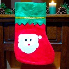 Oktay Sesal Noel Baba Çorabı 23 cm Noel Baba Figürlü Çorap Yılbaşı Süsleri Özel Tasarım