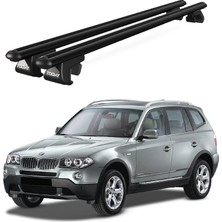 Today Auto Venüs Bmw X3 (E83) (2004-2010) Uyumlu Siyah Ara Atkı Port Bagaj Tavan Barı