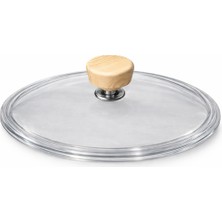 Karaca Granit Çelik 22 cm  Cam ve Ahşap Kulp