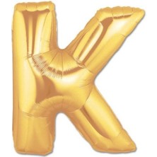 Altın Sarısı Folyo K Harfi Balon 1 Metre Midastech