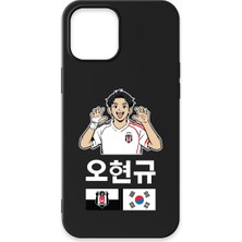 iPhone 12 Pro Uyumlu Beşiktaş Hyeongyu Oh Siyah Silikon Lisanslı Telefon Kılıfı