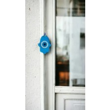 Nazar Boncuklu Turkuaz Mavisi Rengi Fatma Ana Bereket Eli Cam Duvar Süsü Midastech
