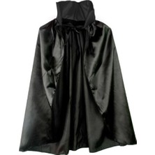 Siyah Renk Yakalı Halloween Pelerini 90 cm Midastech