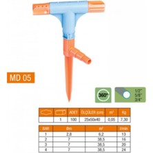 2 Yönlü &amp; T Normal Sprink Fıskiye  Midastech