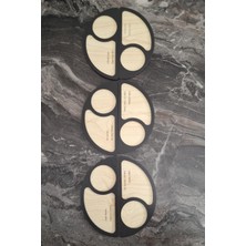 Erdizden 6 Parça Ahşap Lazer Kesim Bardak ve Fincan Altlığı