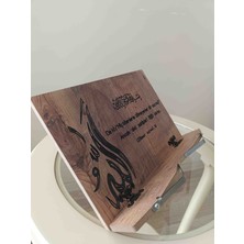 İskender Wood Ahşap Masa Üstü Ahşap Kuran Rahlesi Hediyelik Kitap Okuma Standı Tablet Tutucu