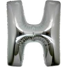 H Harf Folyo Balon Gümüş Renk 40 Inç Midastech
