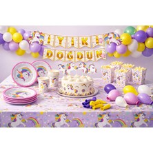 Sihirbaz Shop Unicorn Temalıdoğum Günü Seti Çok Parçalı Ekonomik