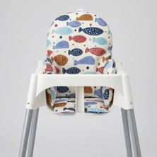 YoldaBebekVar Pastel Balıklar - Mama Sandalyesi Minderi