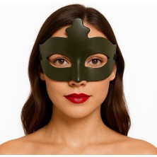 Haki Yeşil Renk Masquerade Kostüm Partisi Venedik Balo Maskesi Midastech