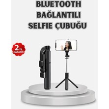 MidasTech Kablosuz Bluetooth Selfie Çubuğu – 360° Dönebilir Başlık, Taşınabilir ve Şık Tasarım Mi