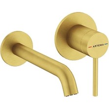 Artema Minimax Round Ankastre Lavabo Bataryafırçalı Altın A4353725