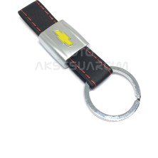 Calperia Chevrolet Derili Ortası Metal Oto Anahtarlık Siyah Krom