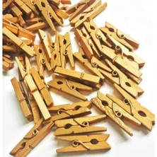 100LÜ Gold Ahşap Mandal Seti Midastech