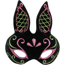 Siyah Süet Kaplama Tavşan Maskesi Midastech