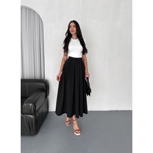 Win Moda Pileli Uzun Etek Tam Boy / Günlük Uzun Etek Pileli A Kesim