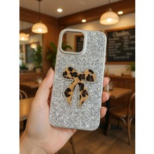 KumOziShop iPhone 15 Promax Uyumlu Fiyonklu Taşlı Simli Kılıf