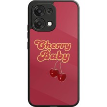 Oppo A6 Pro Uyumlu Kiraz Tasarımlı Glossy Premium Kılıf