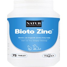 Natur Bioto Zinc 75 Tb (Büyük Boy Biotin & Çinko Dermatolojik Destek Kürü)