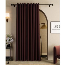 Leo Boutique Curtain Blackout Grommet Halkalı Dikim Fon Perde Rustik Karartma Fon Perde Işık Geçirmez Halkalı Blackout Fon Perde