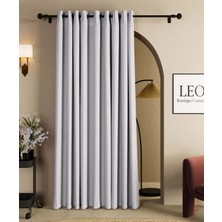 Leo Boutique Curtain Blackout Grommet Halkalı Dikim Fon Perde Rustik Karartma Fon Perde Işık Geçirmez Halkalı Blackout Fon Perde