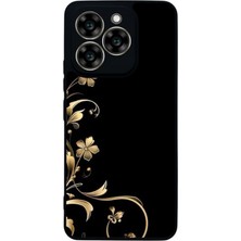 Reeder S919 Uyumlu Yaldizli Cicek Tasarımlı Glossy Premium Kılıf