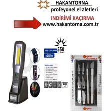 ALWAYSSPEED Ht- Arm Şarjlı LED Lamba Fener Işıldak Kampçı Tamirci Lambası 550 Lümen