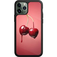 iPhone 11 Pro Uyumlu Kiraz Tasarımlı Glossy Premium Kılıf