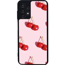 Samsung Galaxy A13 Uyumlu Kiraz Tasarımlı Glossy Premium Kılıf