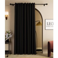Leo Boutique Curtain Blackout Grommet Halkalı Dikim Fon Perde Rustik Karartma Fon Perde Işık Geçirmez Halkalı Blackout Fon Perde