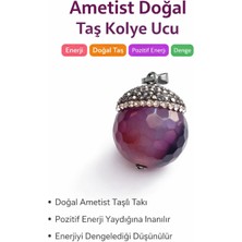Doğal Ametist Taşlı Kolye Ucu – Enerji ve Denge Temalı Şık Doğal Taş Kolye Ucu
